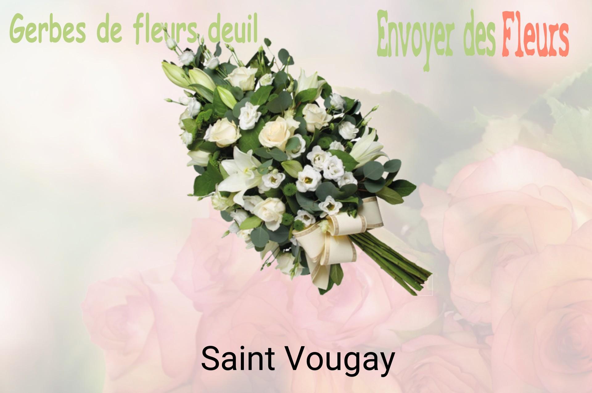 Gerbe de fleurs de deuil livrée à Saint-Vougay